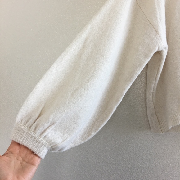 Blouson Sleeve Sweater - EGGSHELL - Picture 4 of 5